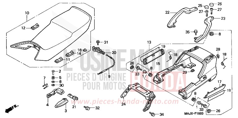 SITZ von Pan-European ABS MIDDY BLUE METTALIC (B162) von 2000